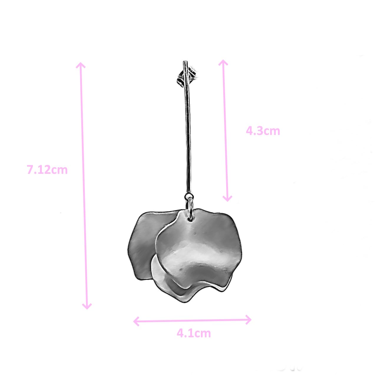 Pendientes Colgantes de Flor en Acero Dorado – Turquesa